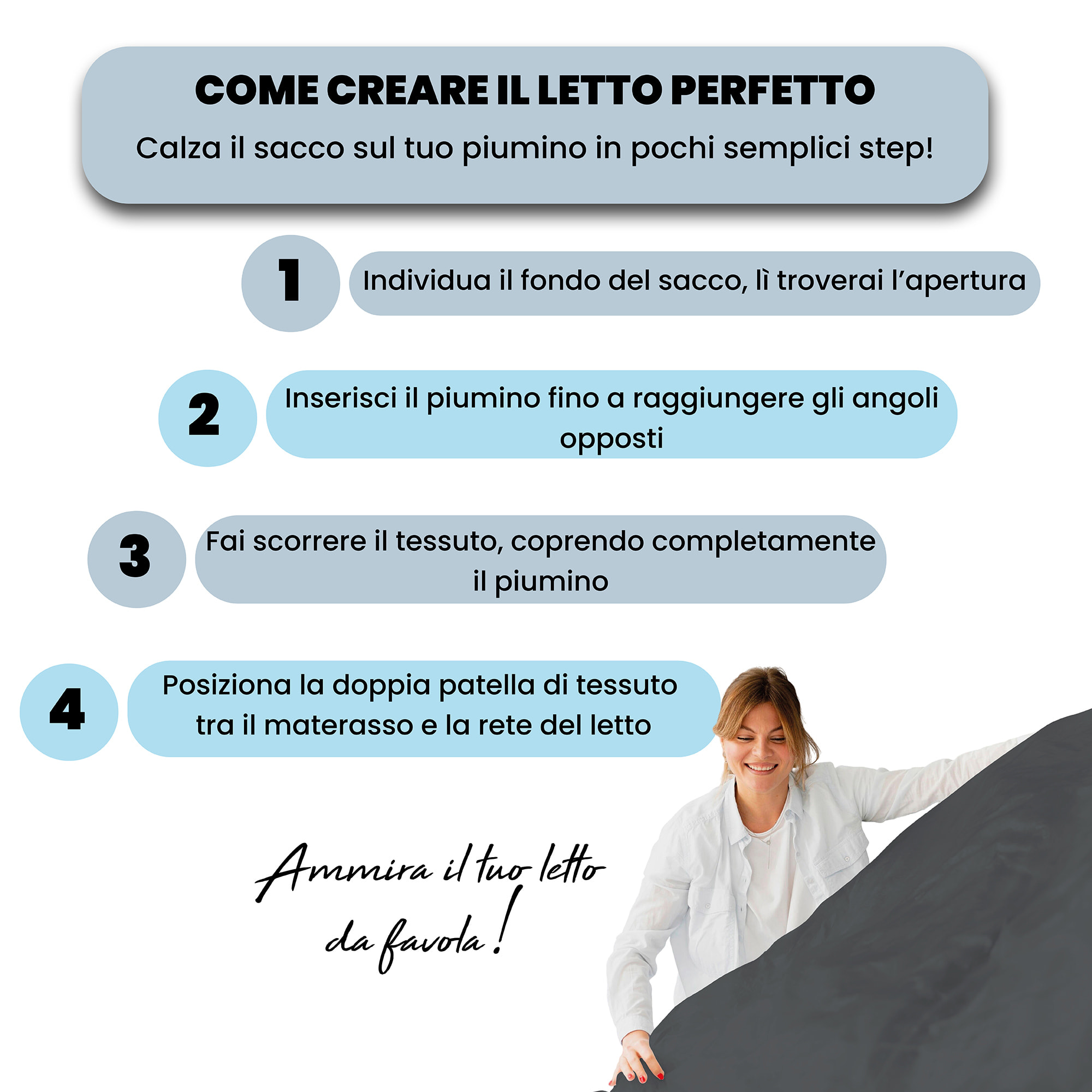 PARURE COPRIPIUMINO WATER WASHED, 100% Microfibra, No Stiro - GRIGIO SCURO
