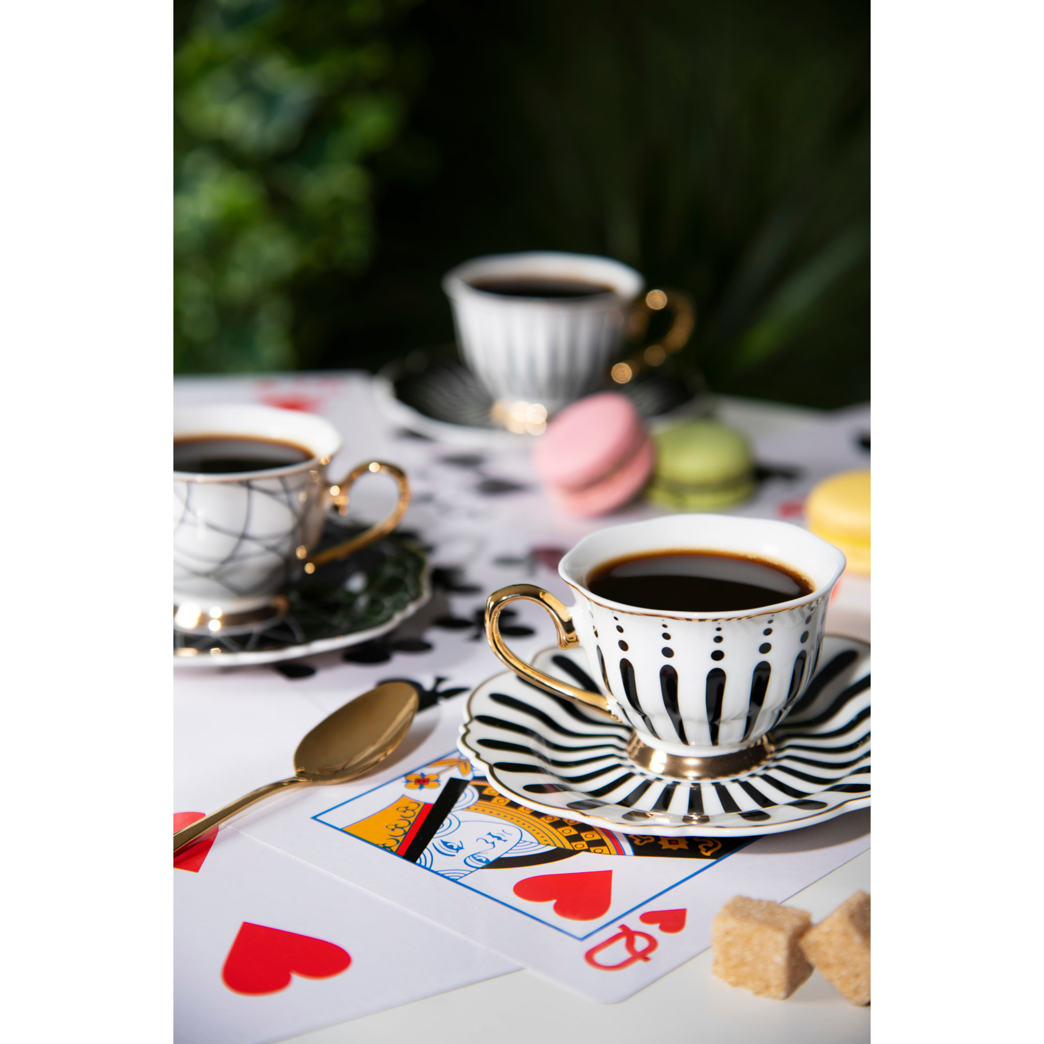 Set de 6 Tasses à Café avec Soucoupe Excelsa – Alice, New Bone China Multicolore