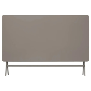 Table de jardin Greensboro 6 places pliable café 150x80cm