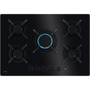 AEG Placa de gas Serie 8000 Flamelight de 75 cm HKB75453NB
