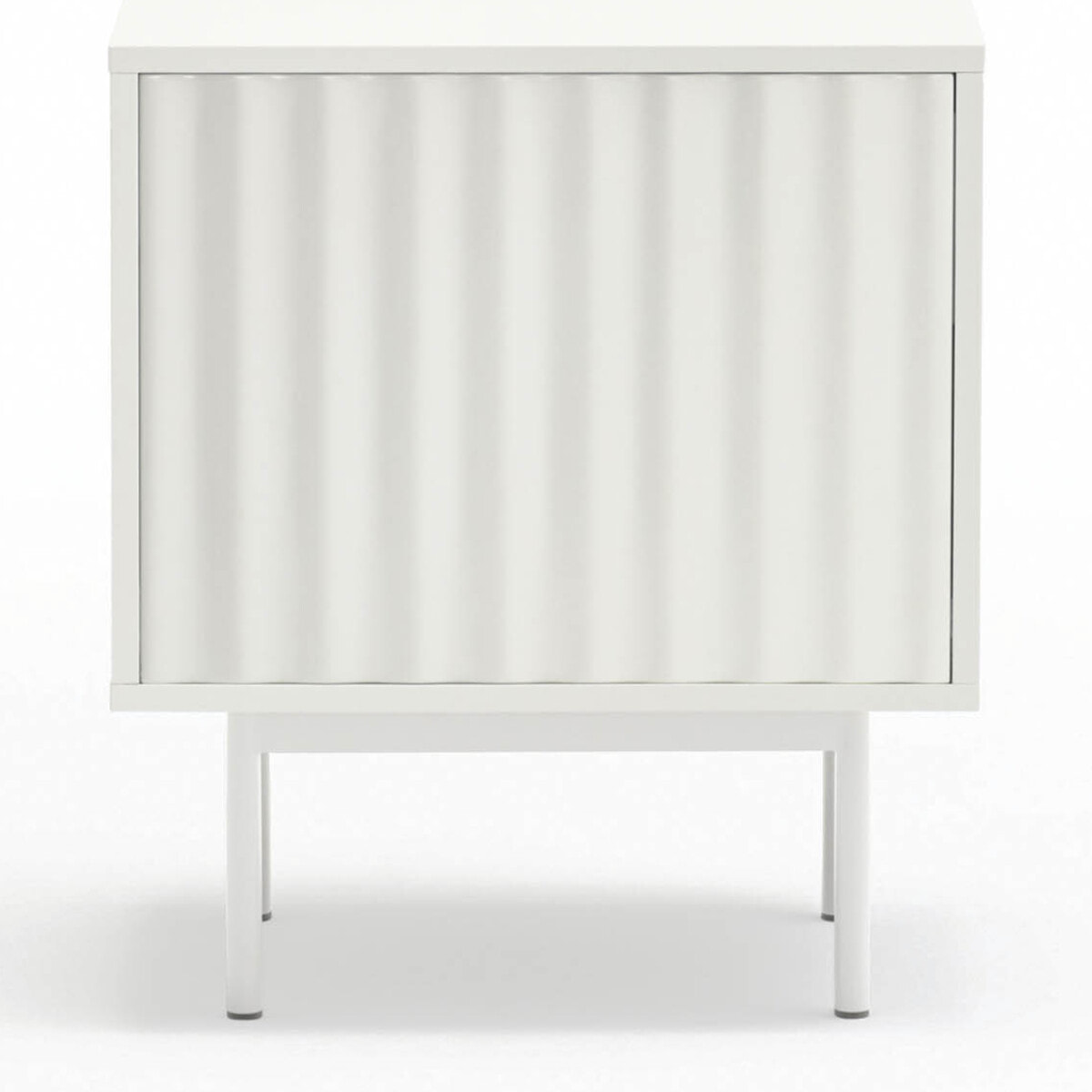 Mesita de noche Sierra 1 cajón y 1 cajón interno blanca