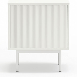 Mesita de noche Sierra 1 cajón y 1 cajón interno blanca