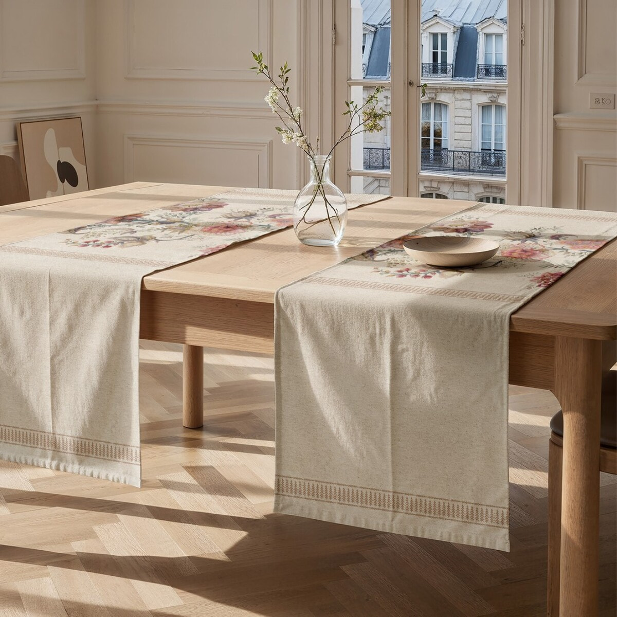 Chemin de table SAMIR NATURALE - aspect textile