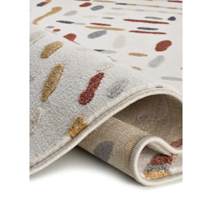 AMARA Alfombra geométrica con relieve multicolor, varias medidas disponibles.
