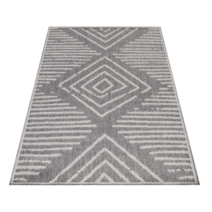 ARUBA - Tapis intérieur / extérieur à motif berbère gris