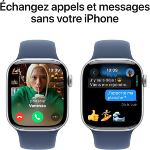 Montre connectée APPLE WATCH Serie 10 42mm Alu/Argent S/M Cellular