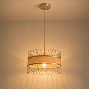 Suspension en rotin D40 cm - Flore