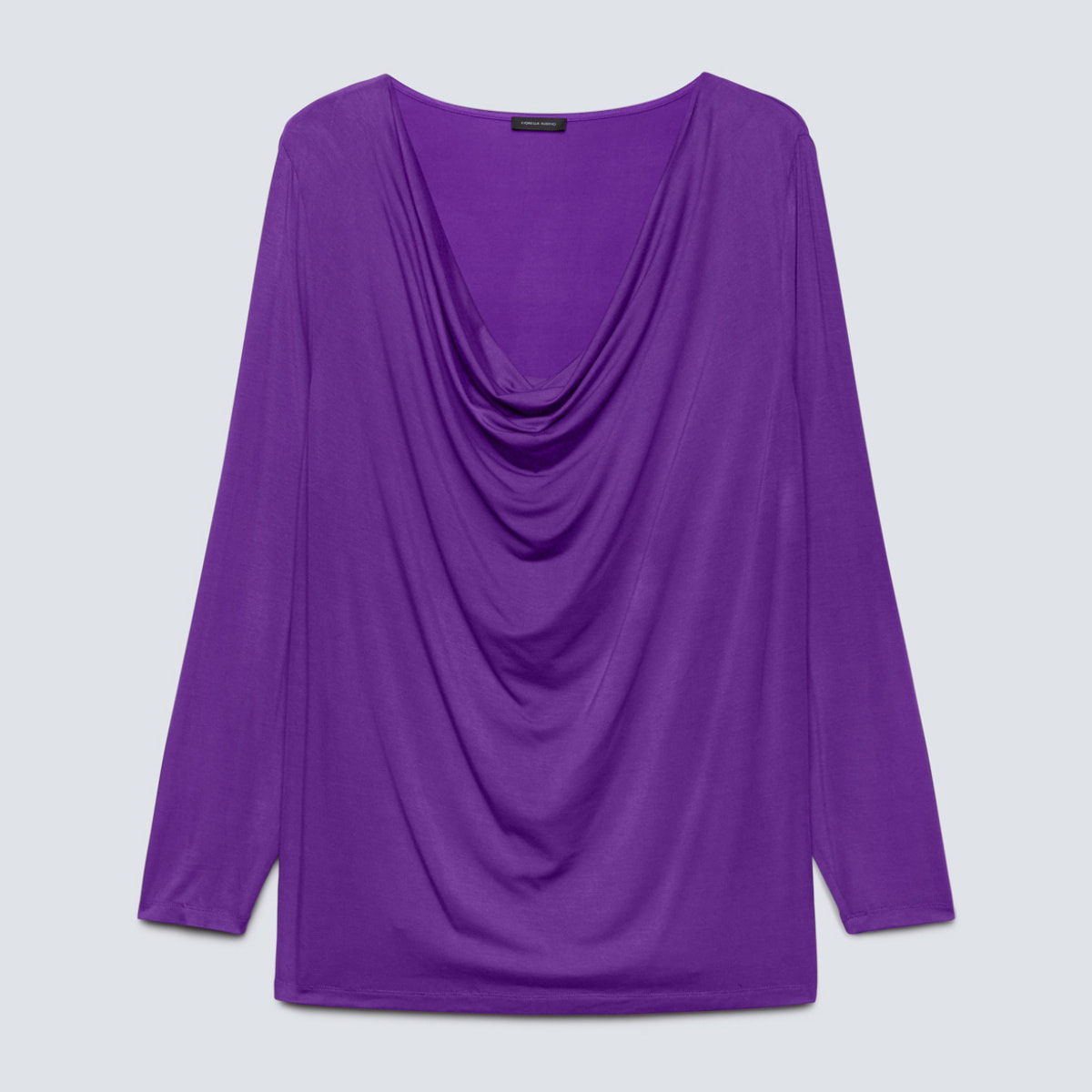 Fiorella Rubino - T-shirt con scollo drappeggiato - Viola