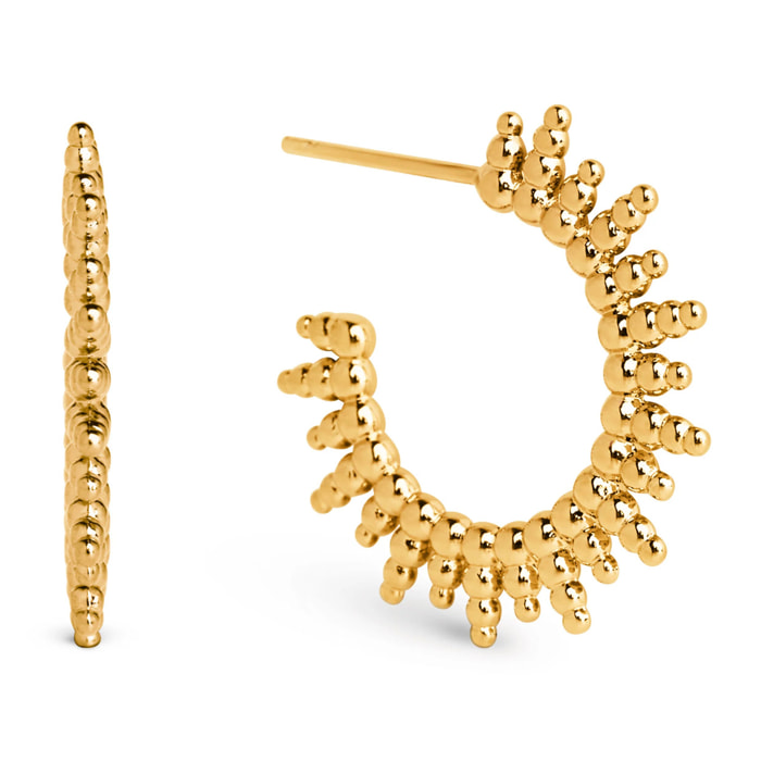 Pendientes Pebbles Sun Baño Oro