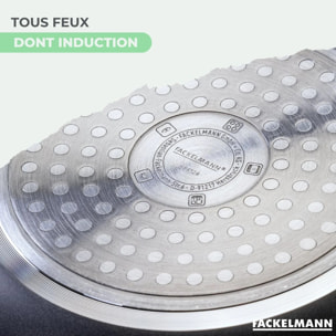 Poêle 30 cm aluminium revêtement céramique antiadhésif sans PFAS Fackelmann Brandao