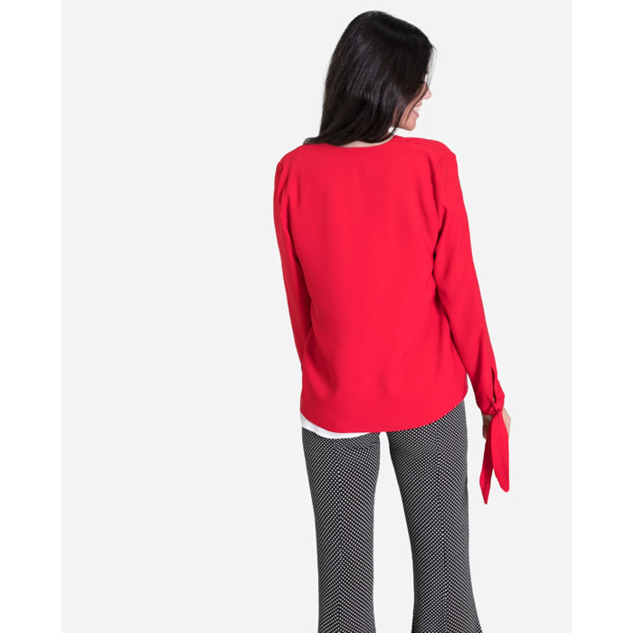 Blazer roja elegante mujer | Chaqueta americana mujer