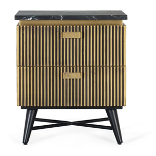 Mesitas de Noche de Madera de Mango 50 Cm Estilo Clásico Moderno