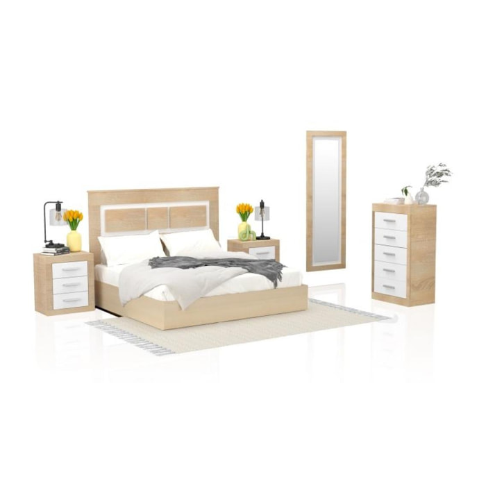 Dormitorio Kira 5C Cambria - Blanco