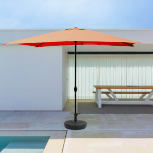 Parasol droit rectangulaire 3 x 2 m terracotta LIGURIA