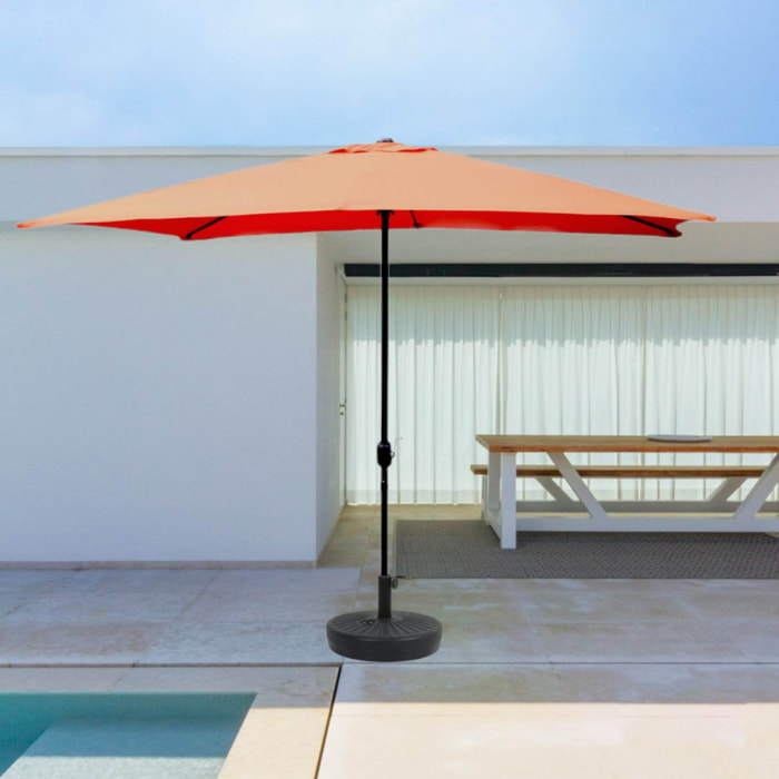 Parasol droit rectangulaire 3 x 2 m terracotta LIGURIA