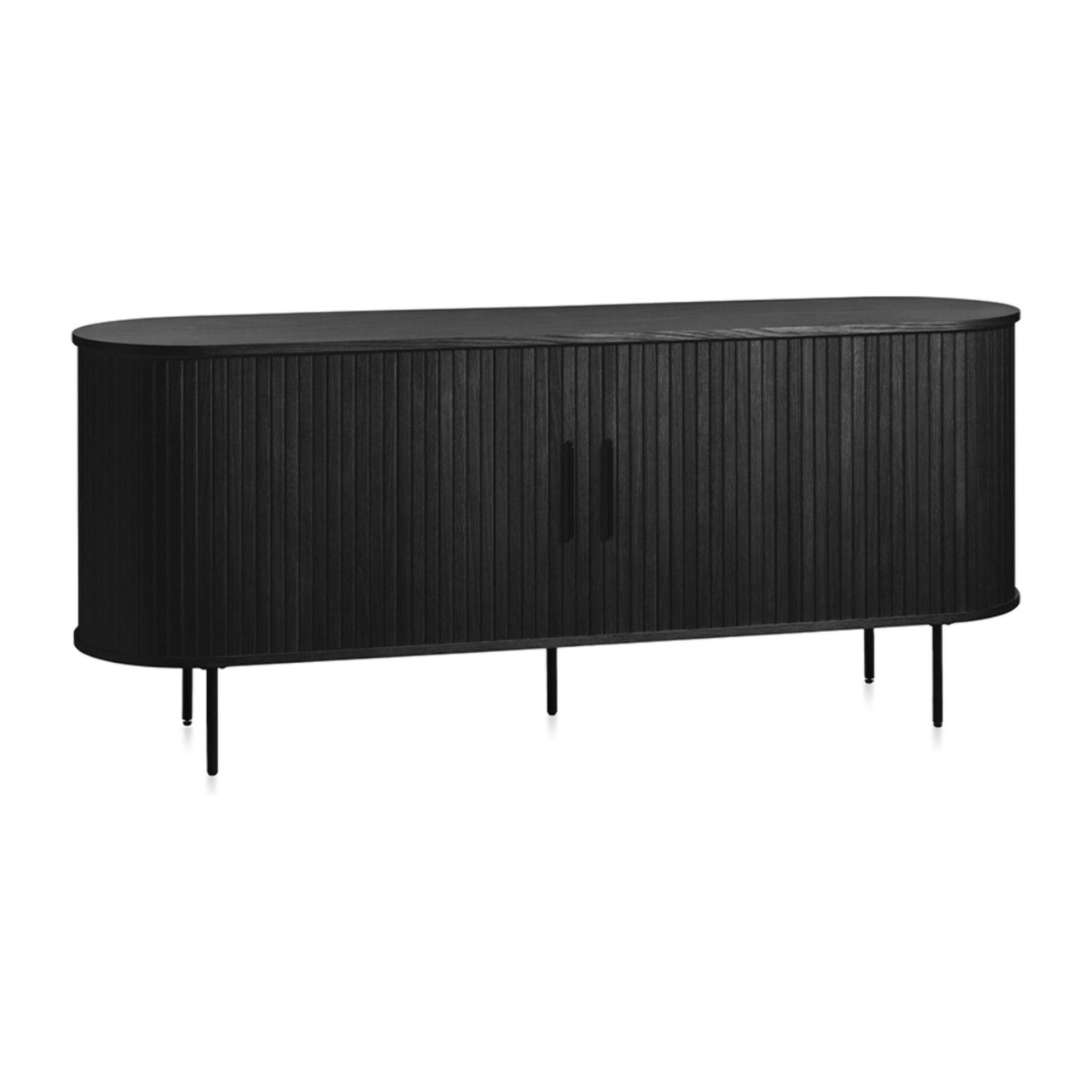 Buffet bois noir alba 180x45cm
