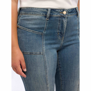 Fiorella Rubino - Jeans flare effetto used - Blu