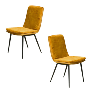 Chaise en velours doré (lot de 2) OKA