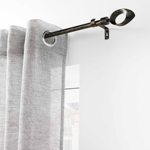 Tringle extensible en kit patiné or - Noir