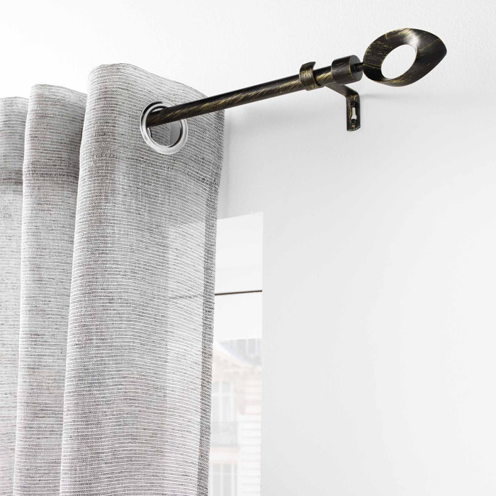 Tringle extensible en kit patiné or - Noir