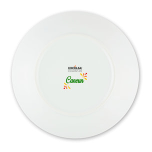 Service assiettes 12 pièces Excelsa – Cancun, Porcelaine Multicolore