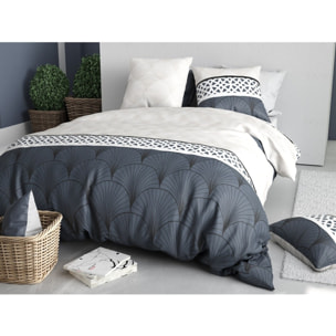 Parure housse de couette imprimée + 2 taies Arcadia