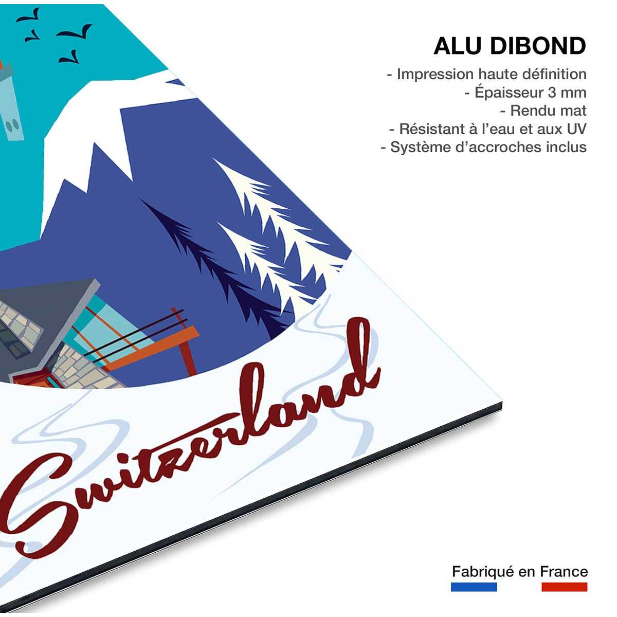 Tableau voyage en suisse Tableau alu Dibond