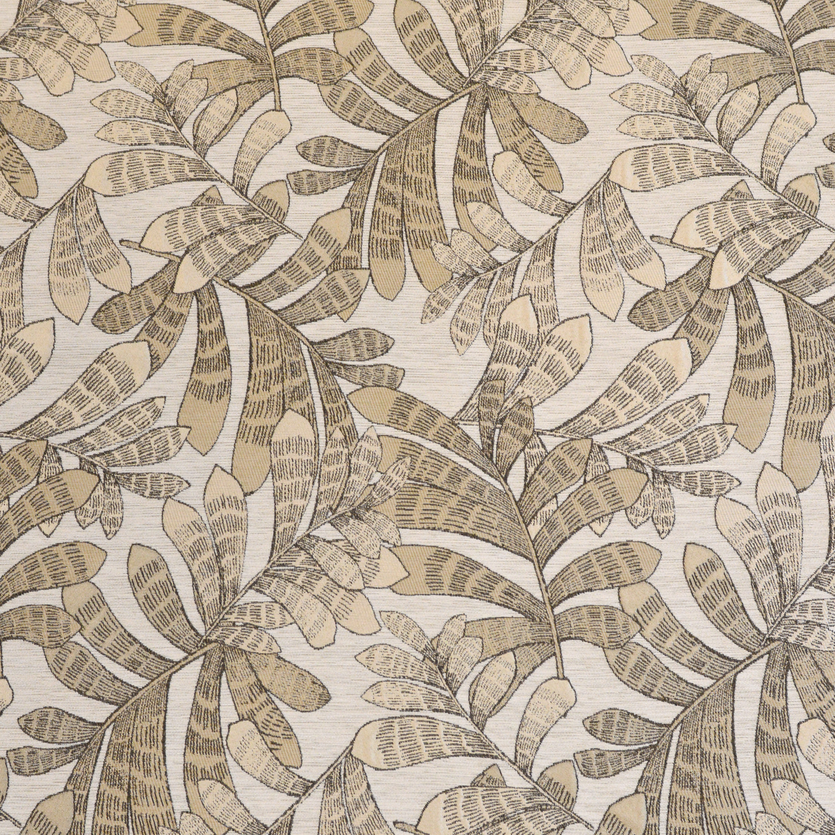 Rideau tamisant jacquard à motifs végétaux - Naturel