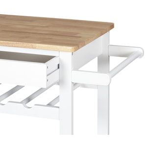 Desserte A Roulettes Blanc 40x61x845cm