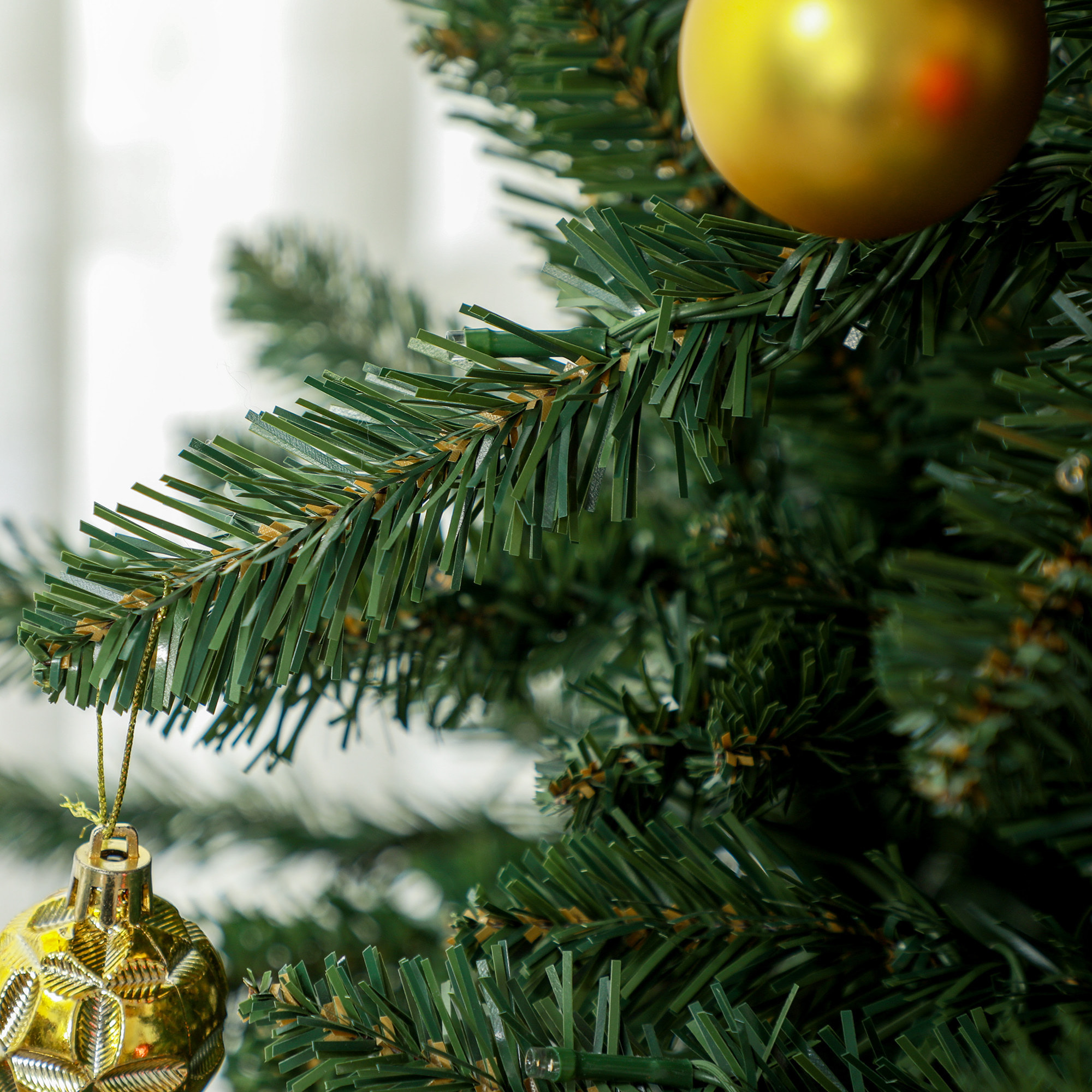 Sapin de Noël artificiel LED H.180 cm - 872 branches - blanc chaud vert