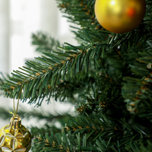 Sapin de Noël artificiel LED H.180 cm - 872 branches - blanc chaud vert