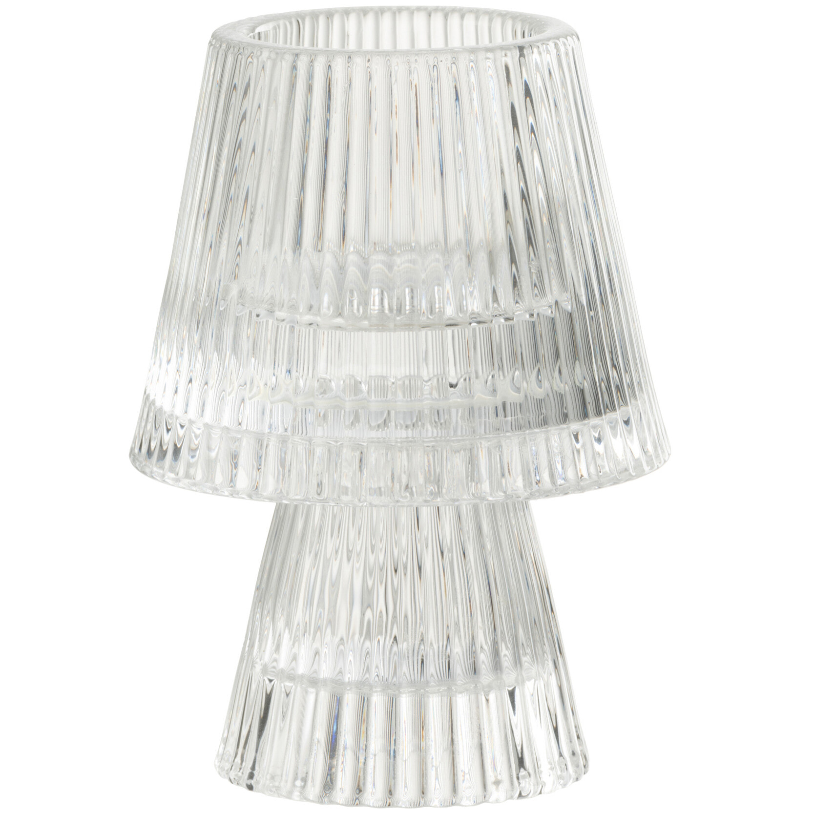 J-Line bougeoir Chapeau - verre - transparent