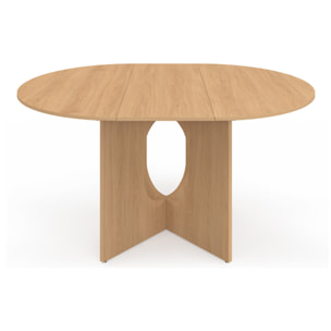 Table à manger ronde extensible Mathis Ø110-150cm bois