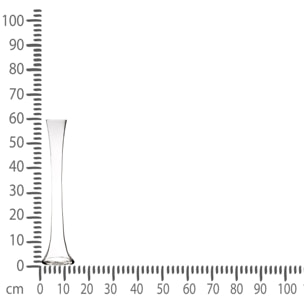 Vaso Stanga. Altezza 60 Cm - Pezzi 1 - 14X60X14cm - Colore: Incolore - Bianchi Dino - Vasi E Cont. Vetro, Alzate