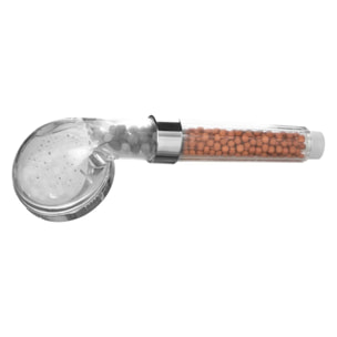 Pommeau de douche filtrant transparent