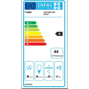 Hotte décorative murale inclinée FABER VRT 600 NOIR