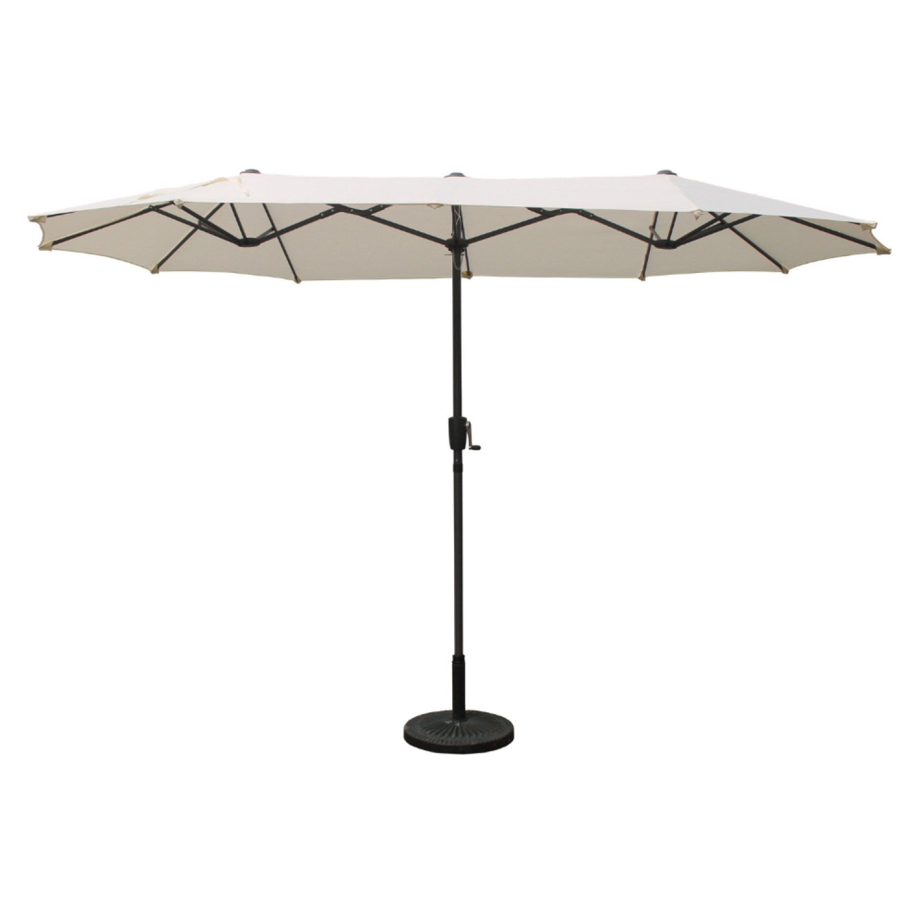 Parasol double 2x4m écru - AMIR
