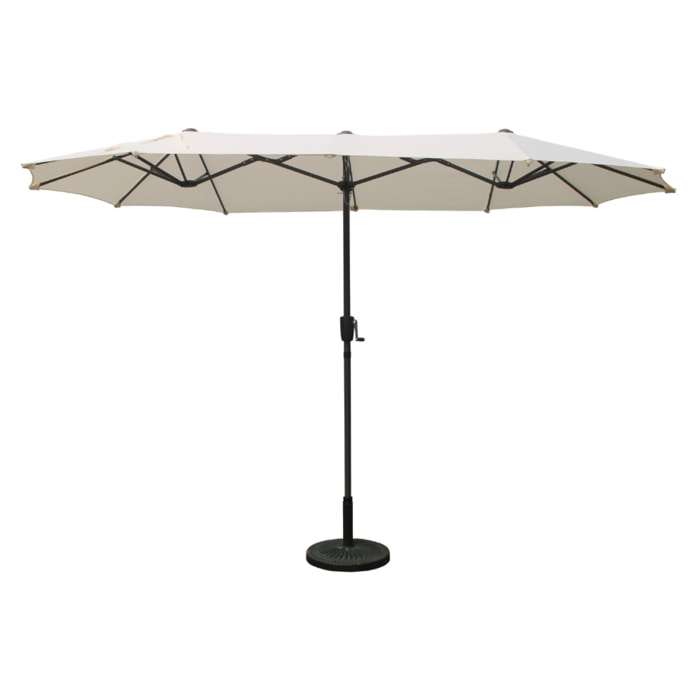 Parasol double 2x4m écru - AMIR