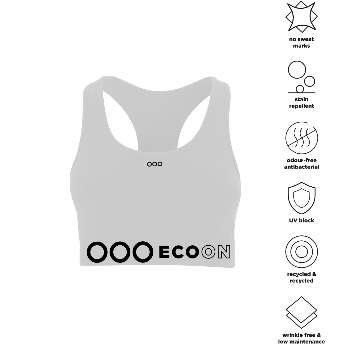 Sujetador deportivo donna ECOON La Bressolaise - Bianco