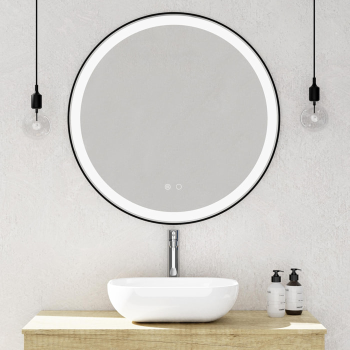 Miroir de salle de bain LED Per Tactil, 80 cm
