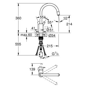 GROHE Feel Mitigeur monocommande Evier Chromé 32671002