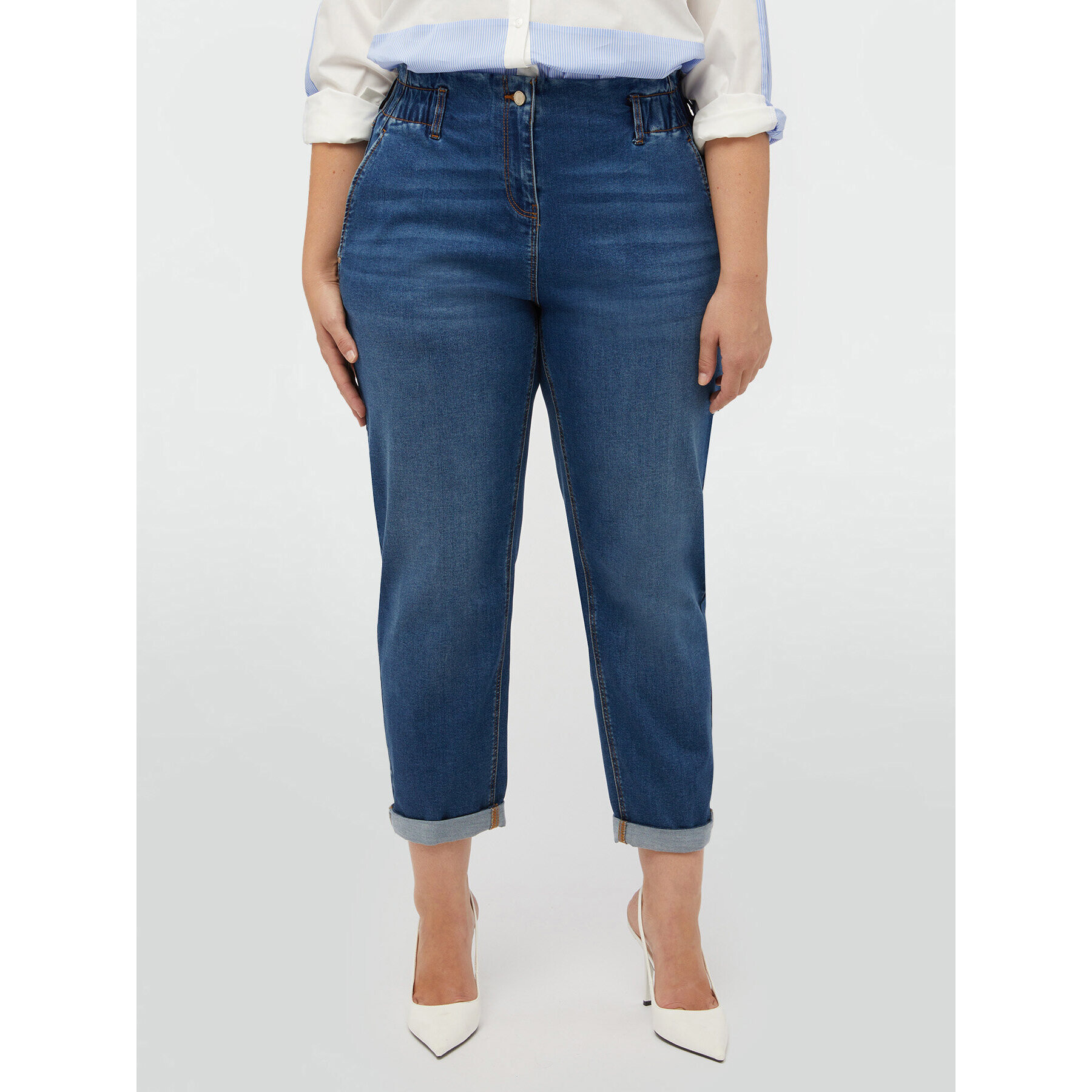 Fiorella Rubino - Jeans modello balloon - Blu