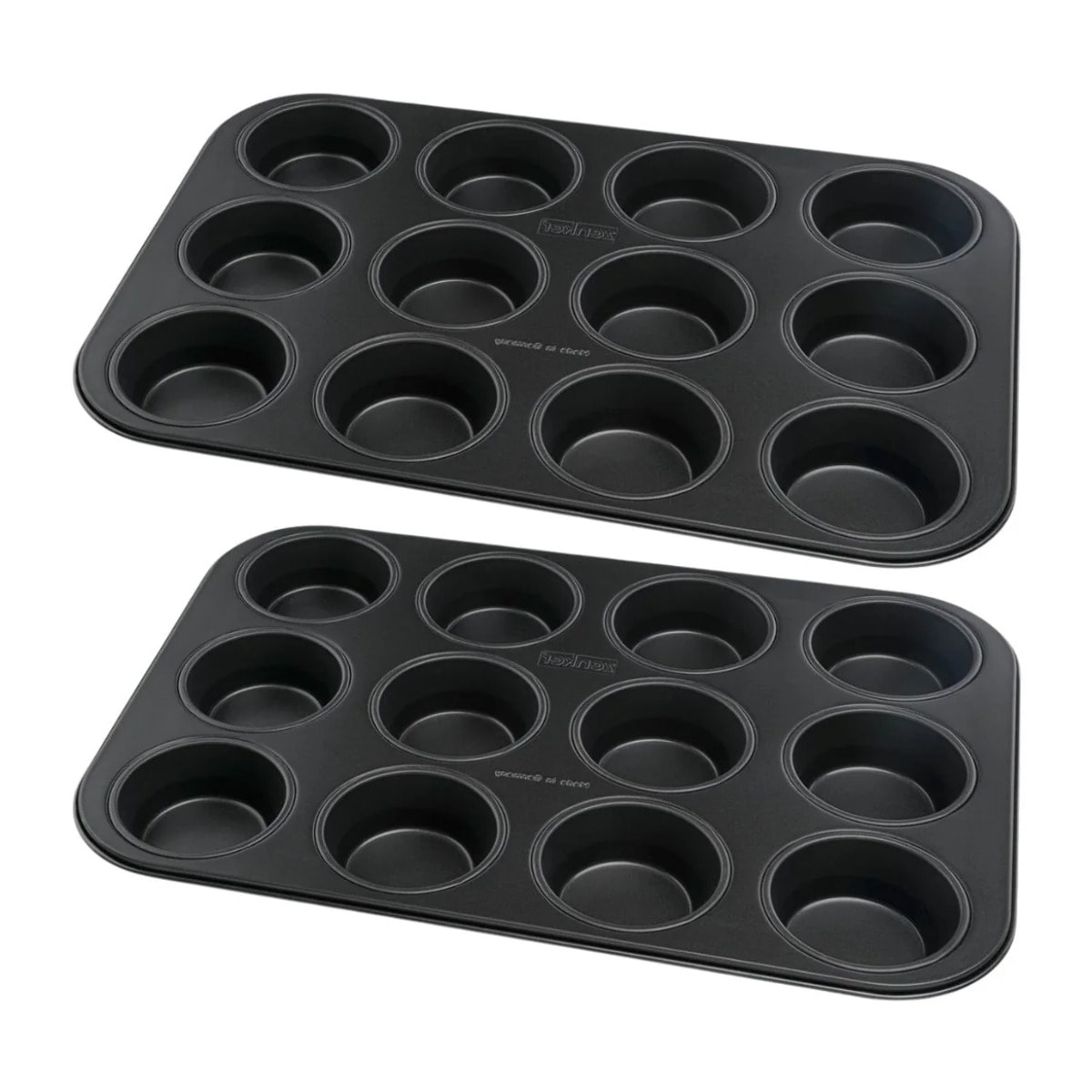 Lot de 2 moules à gâteaux 38,5/26,5/3 cm en acier Black metallic Black mettallic Zenker  Black mettallic