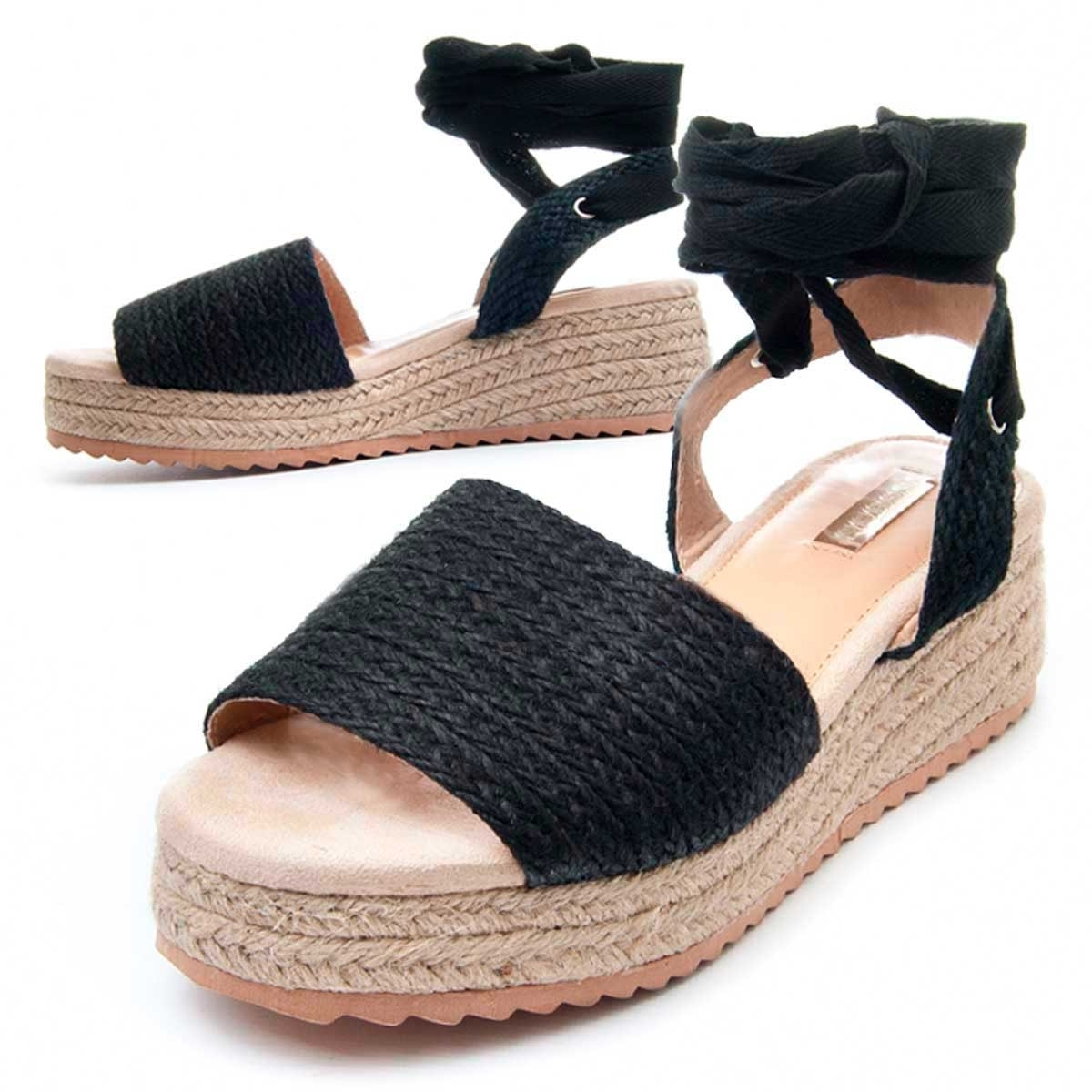 Sandalias de Plataforma - Negro - Altura: 5 cm