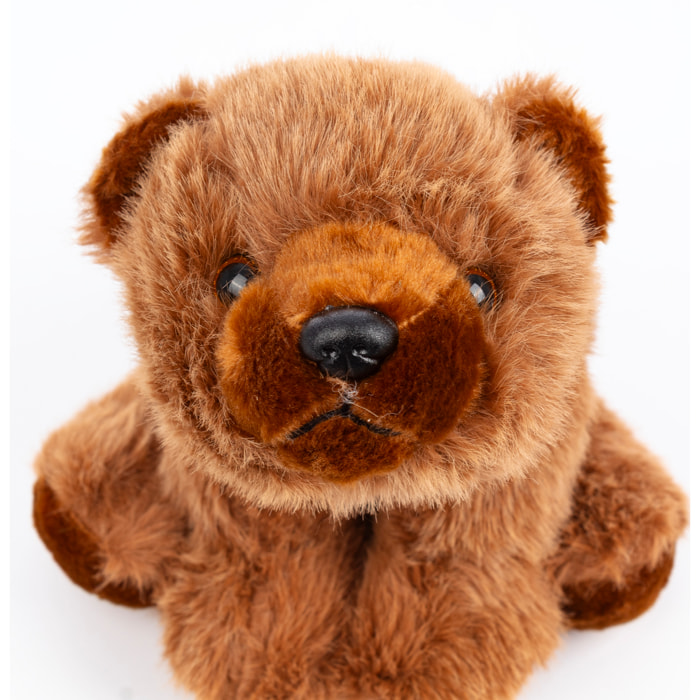 Peluche extra morbido e soffice. Design orso bruno. 30 cm.
