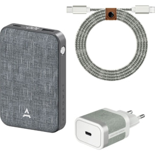 Pack ADEQWAT Powerbank+Chargeur 30W+USB-C-Lightning