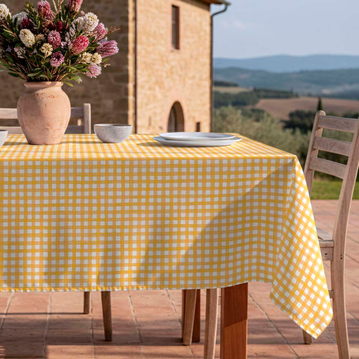 Nappe anti-taches Avignon Jaune - 100% coton -