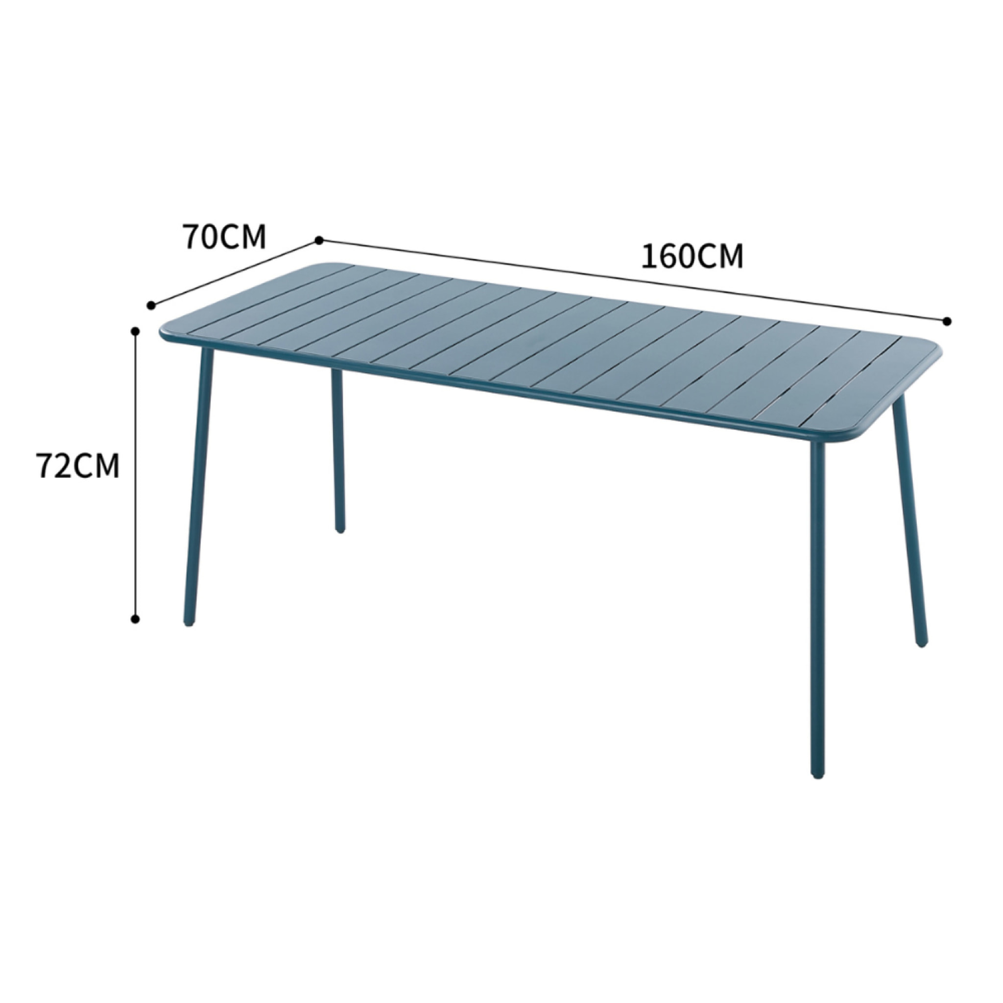 Ensemble table et chaises 6 personnes bleu  - EVORA