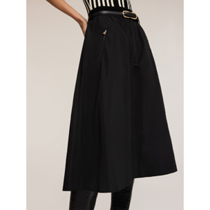 Motivi - Gonna svasata in taffetà - Nero