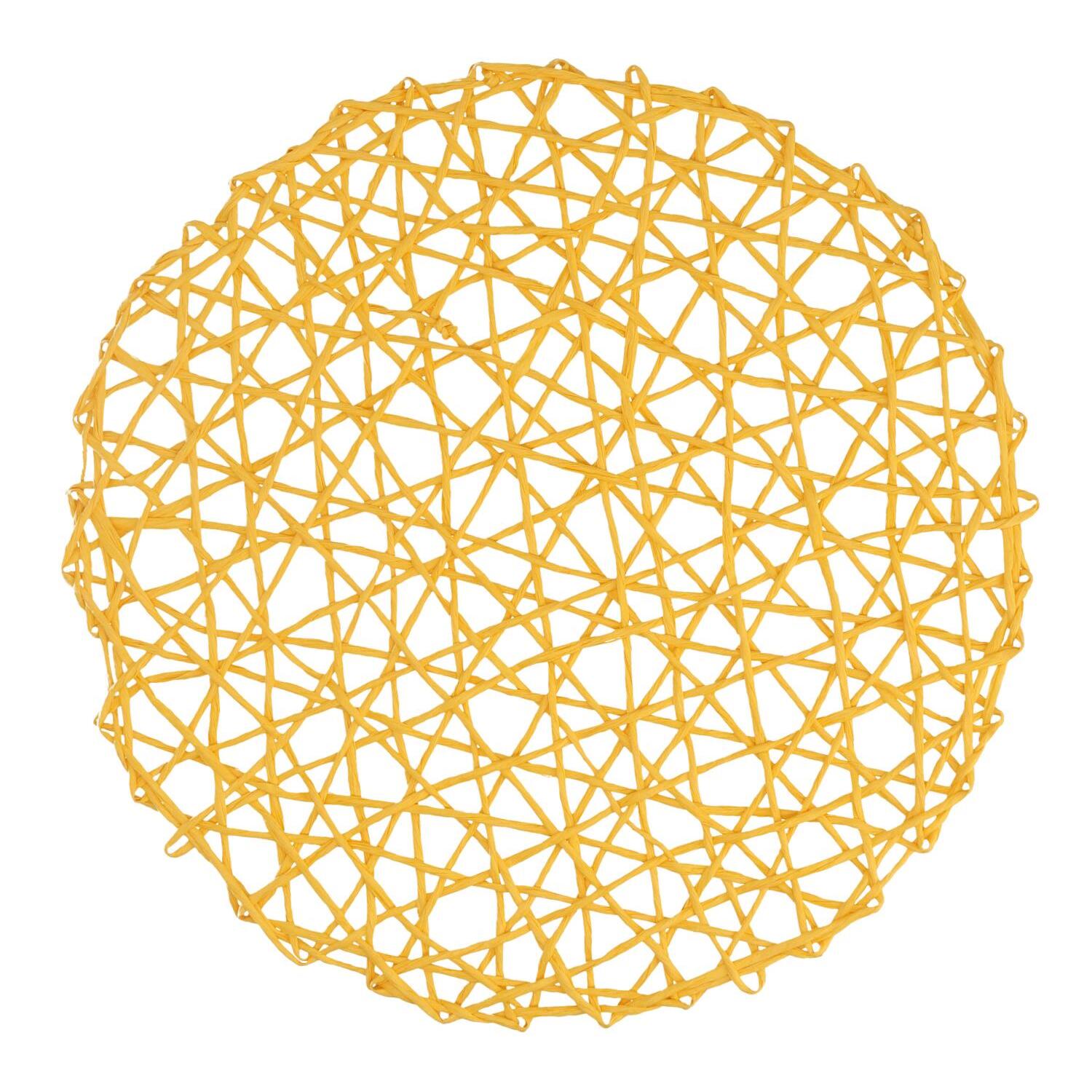 Tovaglietta in carta giallo tondo cm ø38